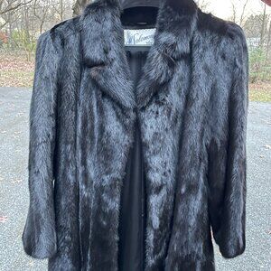 Vintage M. Solomon black mink coat